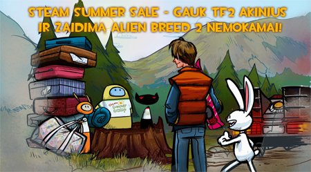 Steam Summer Sale - gauk TF2 akinius ir žaidimą Alien Breed 2 nemokamai!