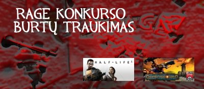 Rage konkurso burtų traukimas